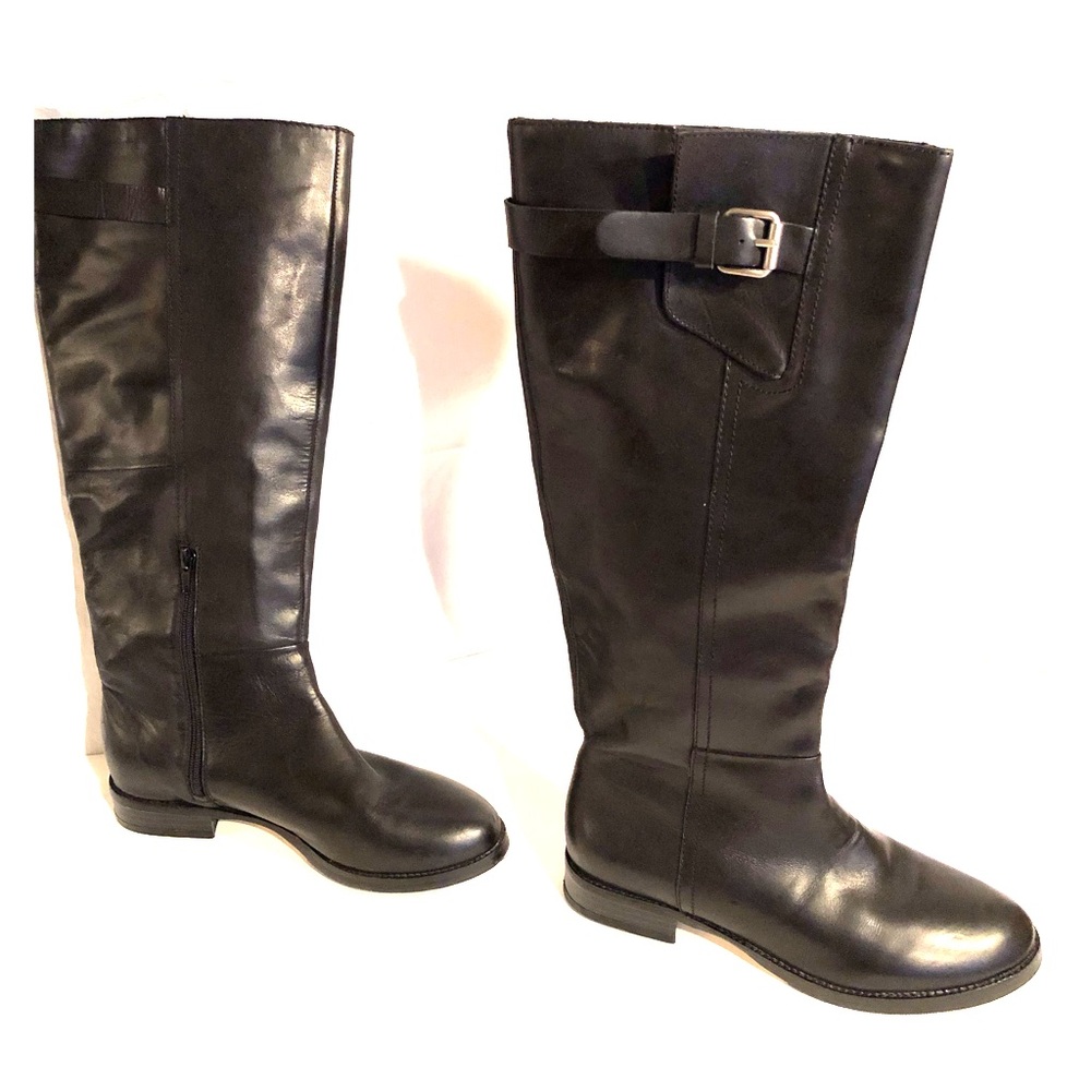 INC. Black Leather Riding Boot-New